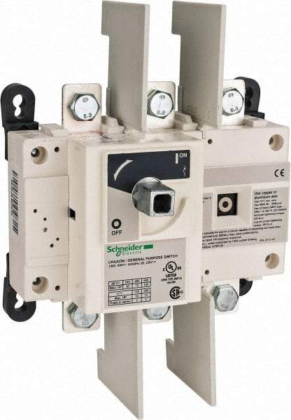 Schneider Electric - 600VAC at 50/60 Hz, 3 Pole, Nonfused Cam & Disconnect Switch - 7.09 Inch Wide x x 6.3 Inch High x x 3.74 Inch Deep - A1 Tooling