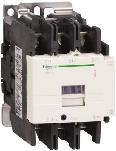 Schneider Electric - 3 Pole, 120 Coil VAC at 50/60 Hz, 80 Amp at 440 VAC, Nonreversible IEC Contactor - Bureau Veritas, CCC, CSA, CSA C22.2 No. 14, DNV, EN/IEC 60947-4-1, EN/IEC 60947-5-1, GL, GOST, LROS, RINA, RoHS Compliant, UL 508, UL Listed - A1 Tooling