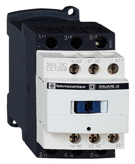 Schneider Electric - 3 Pole, 600 Coil VAC at 50/60 Hz, 25 Amp at 440 VAC and 9 Amp at 440 VAC, Nonreversible IEC Contactor - 1 Phase hp: 0.5 at 115 VAC, 1 at 230/240 VAC, 3 Phase hp: 2 at 200/208 VAC, 2 at 230/240 VAC, 5 at 460/480 VAC, 7.5 at 575/600 VAC - A1 Tooling