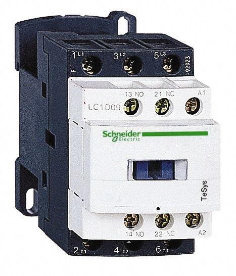 Schneider Electric - 3 Pole, 208 Coil VAC at 50/60 Hz, 25 Amp at 440 VAC and 9 Amp at 440 VAC, Nonreversible IEC Contactor - 1 Phase hp: 0.5 at 115 VAC, 1 at 230/240 VAC, 3 Phase hp: 2 at 200/208 VAC, 2 at 230/240 VAC, 5 at 460/480 VAC, 7.5 at 575/600 VAC - A1 Tooling