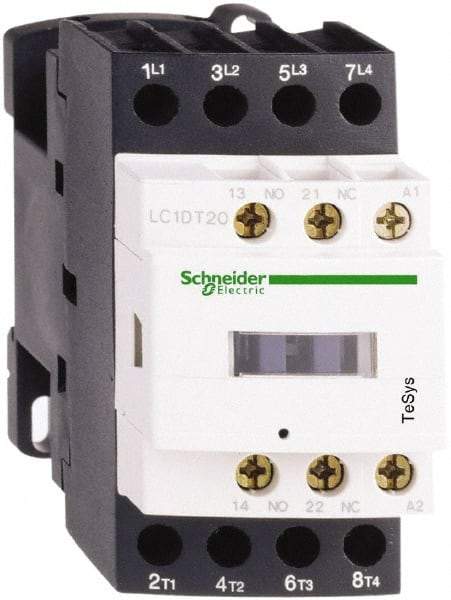 Schneider Electric - 4 Pole, 120 Coil VAC at 50/60 Hz, 25 Amp at 440 VAC, Nonreversible IEC Contactor - Bureau Veritas, CCC, CSA, CSA C22.2 No. 14, DNV, EN/IEC 60947-4-1, EN/IEC 60947-5-1, GL, GOST, LROS, RINA, RoHS Compliant, UL 508, UL Listed - A1 Tooling