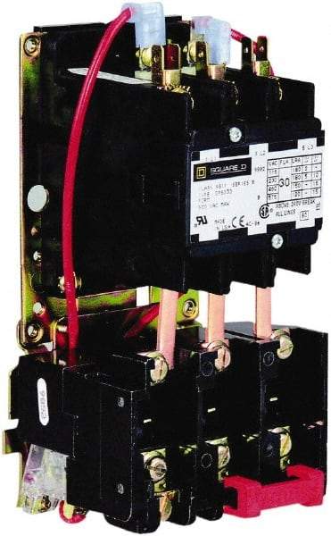 Square D - 2 Pole, 30 Amp Inductive Load, 110 Coil VAC at 50 Hz and 120 Coil VAC at 60 Hz, Definite Purpose Contactor - Phase 1 Hp:  2 at 115 VAC, 5 at 230 VAC, Open Enclosure - A1 Tooling