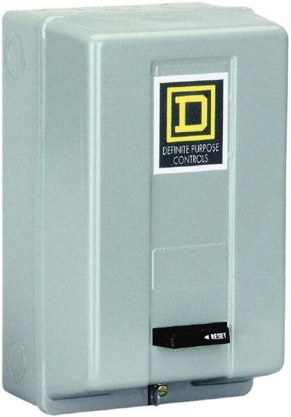 Square D - 3 Pole, 20 Amp Inductive Load, 110 Coil VAC at 50 Hz and 120 Coil VAC at 60 Hz, Definite Purpose Contactor - Phase 1 and Phase 3 Hp:  1.5 at 115 VAC, 3 at 230 VAC, 7.5 at 230 VAC, 7.5 at 460 VAC, 7.5 at 575 VAC, Enclosed Enclosure, NEMA 1 - A1 Tooling