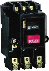 Square D - 3 Poles, 27 Amp, M-1 NEMA, Open Pushbutton Manual Motor Starter - 10 hp at 380 to 575 VAC & 7-1/2 hp at 200 to 230 VAC, CSA & UL Listed - A1 Tooling