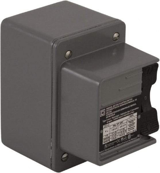 Square D - 3 Poles, 30 Amp, NEMA, Enclosed Toggle Manual Motor Starter - 1 hp at 90 VDC, 10 hp at 460 VAC, 10 hp at 575 VAC, 1-1/2 hp at 230 VDC, 2 hp at 115 VAC, 2 hp at 115 VDC & 7-1/2 hp at 230 VAC, CE, CSA, NEMA 4 & UL Listed - A1 Tooling