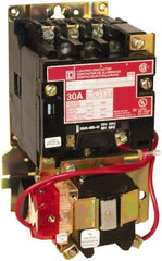 Square D - No Enclosure, 2 Pole, Mechanically Held Lighting Contactor - 30 A (Tungsten), 110 VAC at 50 Hz, 120 VAC at 60 Hz - A1 Tooling