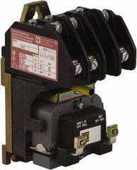 Square D - No Enclosure, 3 Pole, Electrically Held Lighting Contactor - 20 A (Tungsten), 30 A (Fluorescent), 440 VAC at 50 Hz, 480 VAC at 60 Hz, 3NO Contact Configuration - A1 Tooling