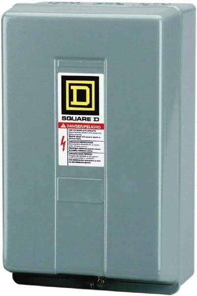 Square D - 1 NEMA Rated, 10 Pole, Electrically Held Lighting Contactor - 20 A (Tungsten), 30 A (Ballast), 208 VAC at 60 Hz - A1 Tooling