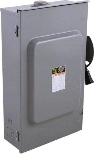 Square D - 200 Amp, 240 V, 3 Pole Nonfused Safety Switch - NEMA 3R, 15 hp at 240 VAC (Single Phase), 60 hp at 240 VAC (Triple Phase), 3PST Contact Form - A1 Tooling