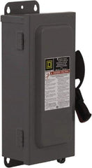 Square D - 30 Amp, 240 VAC, 250 VDC, 3 Pole Fused Safety Switch - NEMA 12, 3 hp at 240 VAC (Single Phase), 7.5 hp at 240 VAC, 5 hp hp at 250 VDC (Triple Phase), 3PST Contact Form - A1 Tooling