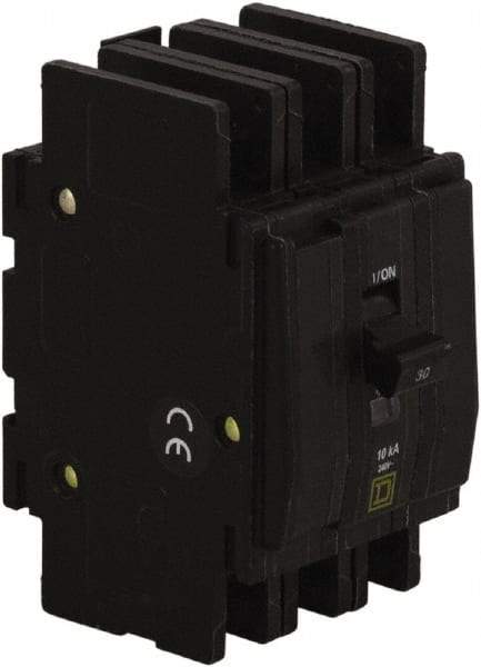 Square D - 60 Amp, 3 Pole, DIN Rail Mount Miniature Circuit Breaker - 12-2/0 AWG, 2.98 Inch Deep x 4.05 Inch High x 2-1/4 Inch Wide - A1 Tooling