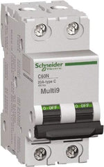 Schneider Electric - 15 Amp, 2 Pole, DIN Rail Mount Standard Circuit Breaker - Multiple Breaking Capacity Ratings, 14-4 (Copper) AWG, 3 Inch Deep x 3.19 Inch High x 1.42 Inch Wide - A1 Tooling