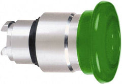 Schneider Electric - 22mm Mount Hole, Extended Mushroom Head, Pushbutton Switch Only - Round, Green Pushbutton, Nonilluminated, Maintained (MA) - A1 Tooling