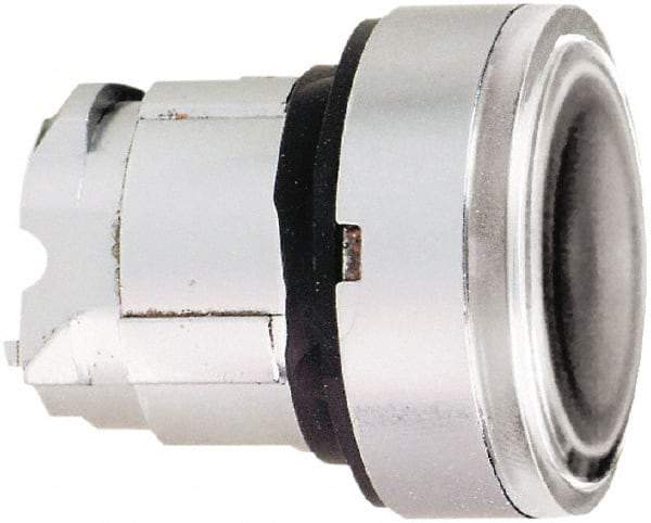 Schneider Electric - 22mm Mount Hole, Flush, Pushbutton Switch Only - Round, Clear Pushbutton, Nonilluminated, Momentary (MO) - A1 Tooling