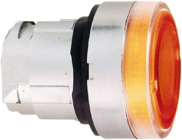 Schneider Electric - 22mm Mount Hole, Flush, Pushbutton Switch Only - Round, Orange Pushbutton, Illuminated, Momentary (MO) - A1 Tooling