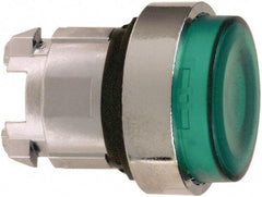 Schneider Electric - 22mm Mount Hole, Extended Straight, Pushbutton Switch Only - Round, Green Pushbutton, Nonilluminated, Momentary (MO) - A1 Tooling