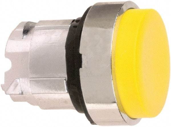 Schneider Electric - 22mm Mount Hole, Extended Straight, Pushbutton Switch Only - Round, Yellow Pushbutton, Nonilluminated, Momentary (MO) - A1 Tooling