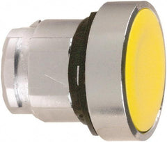 Schneider Electric - 22mm Mount Hole, Flush, Pushbutton Switch Only - Round, Yellow Pushbutton, Maintained (MA) - A1 Tooling