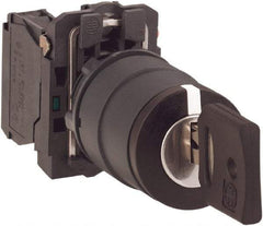 Schneider Electric - 22mm Mount Hole, 2 Position, Key Operated, Selector Switch with Contact Blocks - Maintained (MA), Shock, Vibration and Water Resistant - A1 Tooling