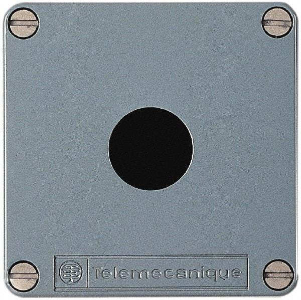 Schneider Electric - 1 Hole, Zinc Alloy Pushbutton Switch Enclosure - 80mm High x 80mm Wide x 49mm Deep - A1 Tooling