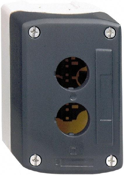 Schneider Electric - 2 Hole, 22mm Hole Diameter, Polycarbonate Pushbutton Switch Enclosure - 13, 4X NEMA Rated - A1 Tooling