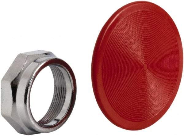 Schneider Electric - Extended Mushroom Head Pushbutton Switch 2-1/4" Snap-In Knob - Red, Round Button, Nonilluminated - A1 Tooling