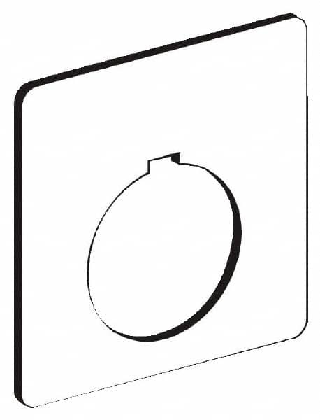 Schneider Electric - Square, Plastic Legend Plate - Blank - White Background, 30mm Hole Diameter, 57 Inch Square - A1 Tooling