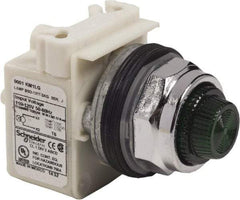 Schneider Electric - 120 VAC Green Lens LED Pilot Light - Round Lens, Screw Clamp Connector - A1 Tooling