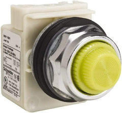 Schneider Electric - 120 VAC Yellow Lens Indicating Light - Screw Clamp Connector - A1 Tooling