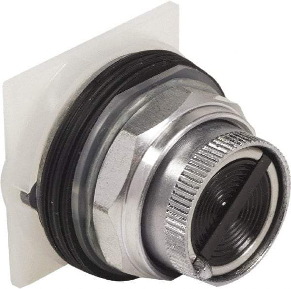 Schneider Electric - 30mm Mount Hole, Pushbutton Switch Only - Round, Black Pushbutton, Nonilluminated, Maintained (MA), Momentary (MO) - A1 Tooling