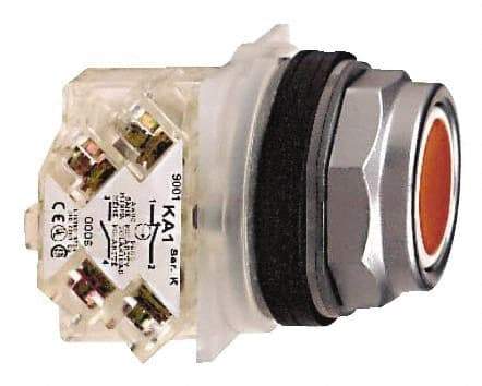 Schneider Electric - 30mm Mount Hole, Flush, Pushbutton Switch with Contact Block - Octagon, Red Pushbutton, Momentary (MO) - A1 Tooling