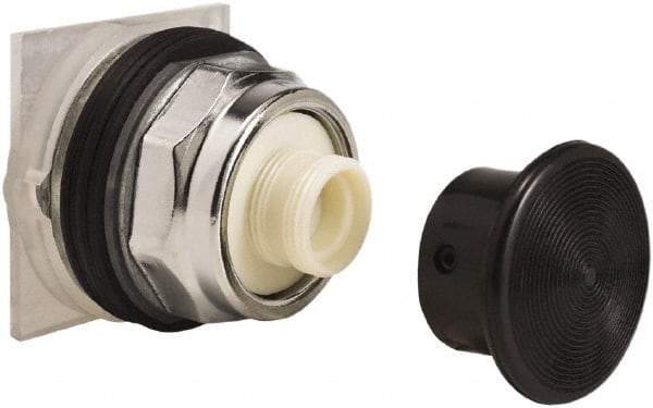 Schneider Electric - 30mm Mount Hole, Extended Straight, Pushbutton Switch Only - Black Pushbutton, Momentary (MO) - A1 Tooling