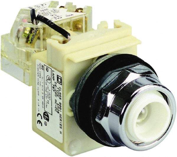 Schneider Electric - 250 V Incandescent & LED Push-to-Test Pilot Light - Screw Clamp Connector, 104mm OAL x 54mm Wide, Dust-tight, Oiltight, Shock Resistant, Vibration Resistant, Watertight - A1 Tooling