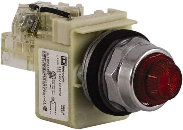 Schneider Electric - Red Lens Press-to-Test Indicating Light - Screw Clamp Connector - A1 Tooling