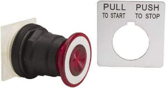 Schneider Electric - 30mm Mount Hole, Extended Straight, Pushbutton Switch Only - Red Pushbutton, Maintained (MA), Momentary (MO) - A1 Tooling