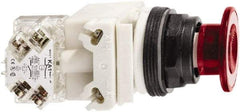 Schneider Electric - 30mm Mount Hole, Extended Mushroom Head, Pushbutton Switch Only - Round, Red Pushbutton, Illuminated, Maintained (MA) - A1 Tooling