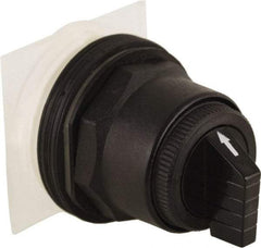 Schneider Electric - 30mm Mount Hole, 3 Position, Knob and Pushbutton Operated, Selector Switch Only - Black, Momentary (MO), without Contact Blocks, Anticorrosive, Weatherproof, Dust and Oil Resistant - A1 Tooling