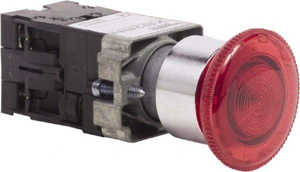 Schneider Electric - 22mm Mount Hole, Extended Mushroom Head, Pushbutton Switch Only - Round, Red Pushbutton, Maintained (MA), Momentary (MO), On-Off-On - A1 Tooling