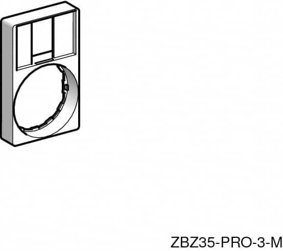 Schneider Electric - Rectangular, Legend Plate - Blank - 22mm Hole Diameter, 30mm Wide x 50mm High - A1 Tooling