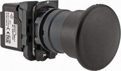 Schneider Electric - Extended Mushroom Head Pushbutton Switch Transmitter - Black, Round Button, Nonilluminated - A1 Tooling