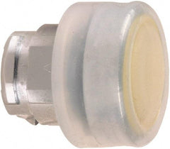 Schneider Electric - 22mm Mount Hole, Extended Straight, Pushbutton Switch Only - Round, Yellow Pushbutton, Nonilluminated, Momentary (MO) - A1 Tooling