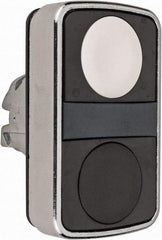 Schneider Electric - 22mm Mount Hole, Flush, Pushbutton Switch Only - Rectangle, White and Black Pushbutton, Nonilluminated, Momentary (MO), On-Off, Shock and Vibration Resistant - A1 Tooling