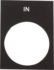 Schneider Electric - Rectangular, PVC Legend Plate - In - Black Background, White Letters, 22mm Hole Diameter, 30mm Wide x 40mm High - A1 Tooling