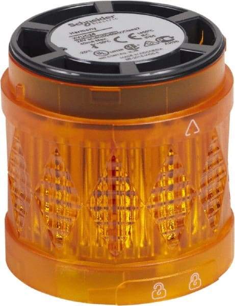 Schneider Electric - LED Lamp, Orange, Steady, Stackable Tower Light Module - 24 VAC/VDC, 40 Milliamp, IP65 Ingress Rating, Base Mount - A1 Tooling