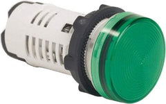 Schneider Electric - 120 VAC Green Lens LED Pilot Light - Round Lens, Screw Clamp Connector, 29mm Wide, Shock Resistant, Vibration Resistant - A1 Tooling