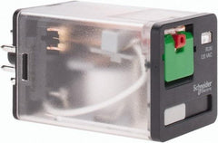 Schneider Electric - 3 at 60 Hz VA Power Rating, Octal Electromechanical Plug-in General Purpose Relay - 10 Amp at 277 VAC & 30 VDC, DPDT, 120 VAC, 35mm Wide x 56mm High x 35.4mm Deep - A1 Tooling