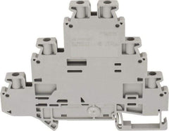 Schneider Electric - 3 Poles, 500 Volt, 24 Amp, -40 to 266°F, DIN Rail Mount, Polyamide Passthrough Terminal Block - 6 Contacts, 26 to 12 AWG Compatibility, 77-1/2mm High - A1 Tooling