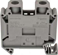 Schneider Electric - 1 Pole, 1,000 Volt, 101 Amp, -40 to 266°F, DIN Rail Mount, Polyamide Passthrough Terminal Block - 2 Contacts, 16 to 4 AWG Compatibility, 55mm High - A1 Tooling