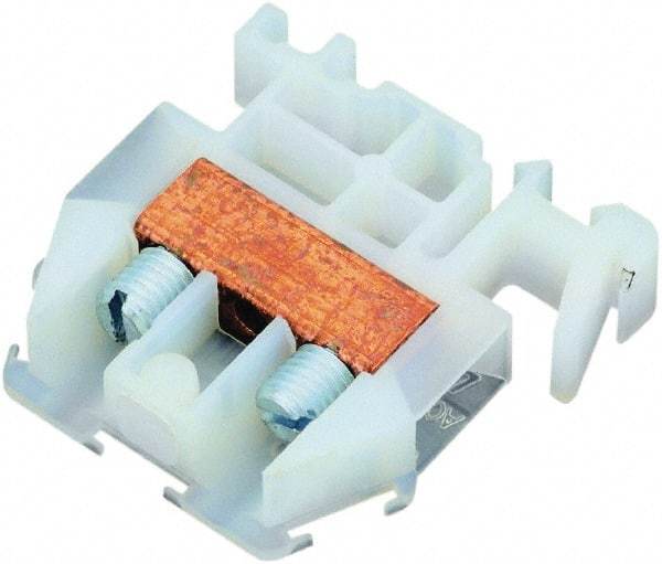 Square D - 600 VAC, 60 Amp, -40 to 275°F, DIN Rail Mount, Nylon Standard Terminal Block - 2 Contacts, Copper, 22 to 8 AWG Compatibility, 1.78 Inch High x 1.7 Inch Deep - A1 Tooling