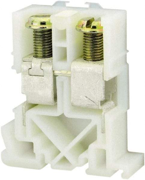 Square D - 600 VAC, 170 Amp, -40 to 275°F, DIN Rail Mount, Nylon Standard Terminal Block - 2 Contacts, Tin Plated Steel, 12 to 1/0 AWG Compatibility, 2.71 Inch High x 2.12 Inch Deep - A1 Tooling